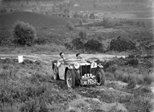 Rally Prints: 1935 MG PB of the Cream Cracker team taking part in the NWLMC Lawrence Cup Trial, 1937