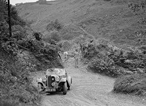 1935 Triumph Gloria Southern Cross taking part in a motoring trial in Devon, late 1930s