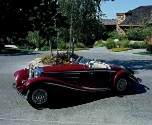 Open Topped Car Prints: A 1936 Mercedes Benz 500K Roadster