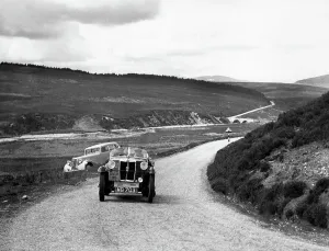 Midget Prints: 1936 MG M type Midget on Scottish rally