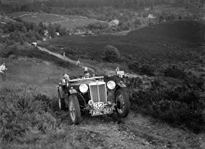 1936 MG TA of the Three Musketeers team taking part in the NWLMC Lawrence Cup Trial, 1937