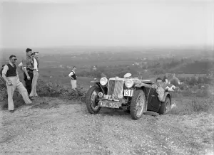 Rally Prints: 1936 MG TA of the Three Musketeers team taking part in the NWLMC Lawrence Cup Trial, 1937