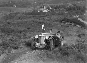 1936 MG TA of the Three Musketeers team taking part in the NWLMC Lawrence Cup Trial, 1937