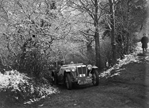 1936 MG TA taking part in a motoring trial, late 1930s. Artist: Bill Brunell