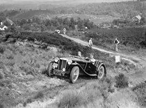 Lawrence Cup Trial Prints: 1936 MG TA taking part in the NWLMC Lawrence Cup Trial, 1937. Artist: Bill Brunell