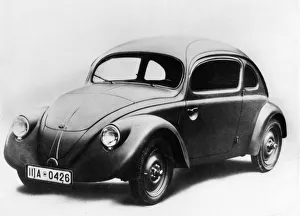 Volkswagen Prints: 1937 Volkswagen Beetle prototype. Creator: Unknown