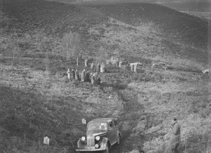 Heathland Prints: 1938 Vauxhall Ten taking part in a motoring trial, late 1930s. Artist: Bill Brunell