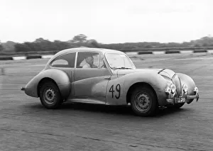 Healey Prints: 1947 Healey Elliott 2. 4, E. B Wadworth at Silverstone 1956. Creator: Unknown
