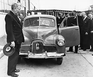 1948 Prints: 1948 Holden 48-215 with Australian Prime Minister J. B. Chifley. Creator: Unknown