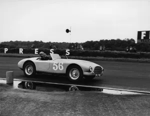 1953 A. C. Ace prototype, V. Davison at Silverstone 1954. Creator: Unknown
