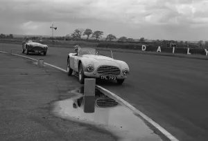 1953 A. C. Ace prototype, V. Davison at Silverstone 1954. Creator: Unknown