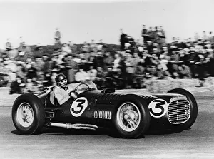 1953 BRM V16 driven by Fangio at Silverstone. Creator: Unknown