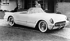 White Walled Tyre Prints: 1953 Chevrolet Corvette, (c1953?)