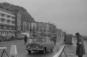 1954 Ford Zephyr, J. Risk, P. Wren on Redex Rally. Creator: Unknown