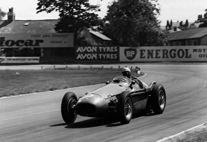 Aintree Collection: 1955 Maserati 250F, Behra at Aintree. Creator: Unknown