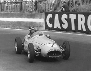 Barc Gallery: 1955 Maserati 250F, Mike Hawthorn at BARC event Crystal Palace. Creator: Unknown