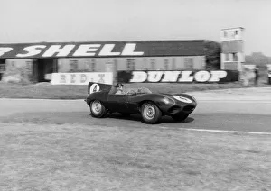 Gregory Prints: 1956 Jaguar D type driven by Masten Gregory / Innes Ireland at Goodwood Tourist Trophy 1958
