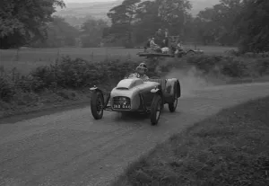 Hill Climb Prints: 1956 Lotus 6 BMW, W. J. Perkins, Westbrook Hay hill climb. Creator: Unknown