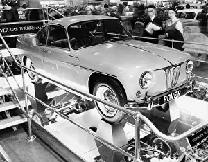 Rover Prints: 1956 Rover 105R T3 gas turbine car at the Earl's Court Motor Show, London, 1956