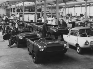 Production Prints: 1957 Frisky factory, Wolverhampton. Body assembly. Creator: Unknown
