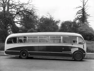 Commercial Vehicles Prints: 1958 Daimler D650 coach. Creator: Unknown