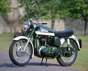 Norton Prints: 1962 Norton E52 500cc. Creator: Unknown