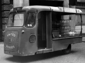 1962 Wales & Edwards Electric Milk Float. Creator: Unknown