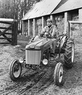 Tractor Prints: 1965 BMC Mini tractor. Creator: Unknown