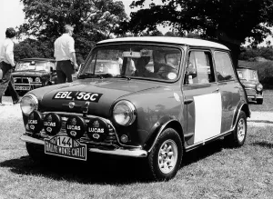1965 Mini Coopers Rally car, Beaulieu, Hampshire, 1983