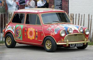 Goodwood Prints: 1966 Austin Mini Coopers owned by Beatle George Harrison