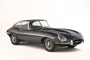 1966 Jaguar E type Series 1 fixed head coupe. Creator: Unknown