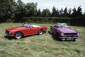Images Dated 13th September 2019: 1968 & 1974 Triumph TR6. Creator: Unknown