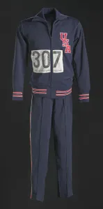 Athletics Gallery: 1968 Olympic warm-up suit jacket worn by Tommie Smith, 1968