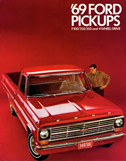 1969 Prints: 1969 Ford F-100 pick up truck brochure