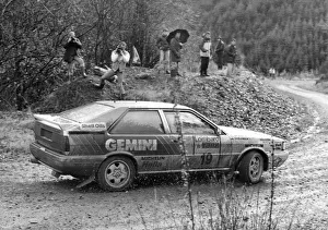 Speed Prints: 1987 Audi Quattro, David Llewellin, R. A. C. Rally. Creator: Unknown