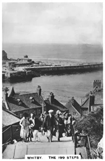 Whitby Prints: The 199 steps, Whitby, 1936
