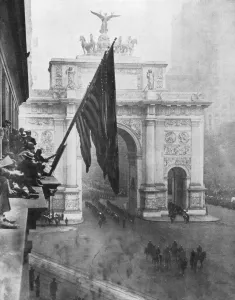 Madison Square Prints: US 1st Army passing through the Victory Arch