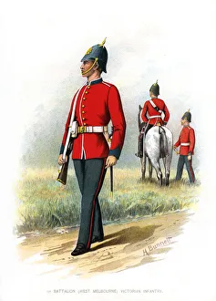H Bunnett Prints: 1st Battalion (West Melbourne) Victoria Infantry, c1890. Artist: H Bunnett