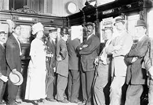 Mixed Race Group Prints: 1st Depositor, Postal Bank, N.Y. between c1910 and c1915. Creator: Bain News Service