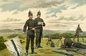 Signalling Gallery: The 1st Middlesex (Victoria Rifles) - Volunteers, 1890. Creator: Godfrey Douglas Giles