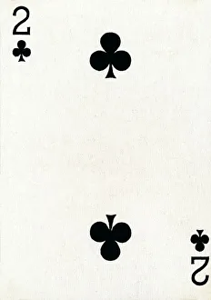Clubs Prints: 2 of Clubs from a deck of Goodall & Son Ltd. playing cards, c1940