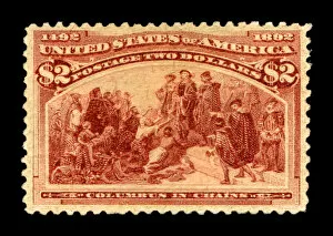 Accusation Gallery: $2 Columbus in Chains single, 1893. Creator: American Bank Note Company