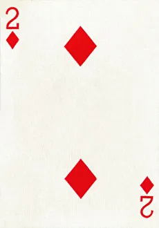 Goodall Son Ltd Prints: 2 of Diamonds from a deck of Goodall & Son Ltd. playing cards, c1940