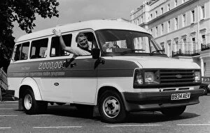 Broadcasting Collection: The 2 millionth Ford Transit minibus for schools with Dr David Bellamy. Creator: Unknown