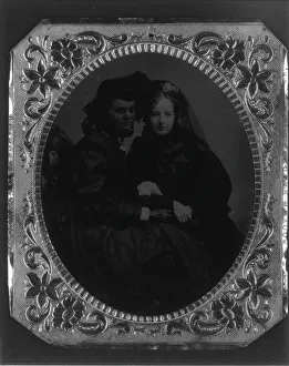 Artists Aunt Prints: 2 young women, mother and aunt of Frances Benjamin Johnston, c1880. Creator: Unknown