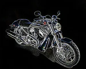 Motorcycle Prints: 2005 Harley Davidson VRSCR Street Rod