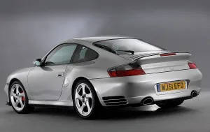 Rear Three Quarters Prints: 2005 Porsche 996 Turbo