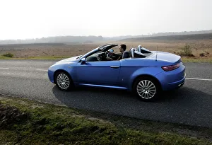 Alfa Romeo Prints: 2006 Alfa Romeo Spyder driving in New Forest