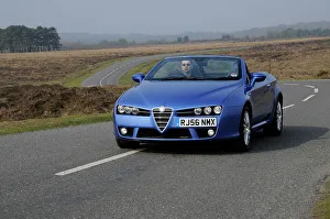 Winding Prints: 2006 Alfa Romeo Spyder driving in New Forest