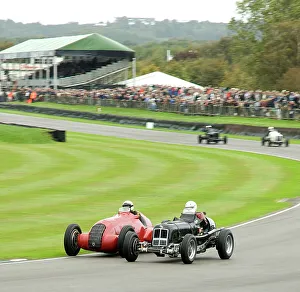 2011 Prints: 2011 Goodwood Revival Meeting, Goodwood Trophy ERA D type and Alfa Romeo 308c